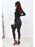 Black high-waisted trousers with zipper 91190 - Online store - Boutique